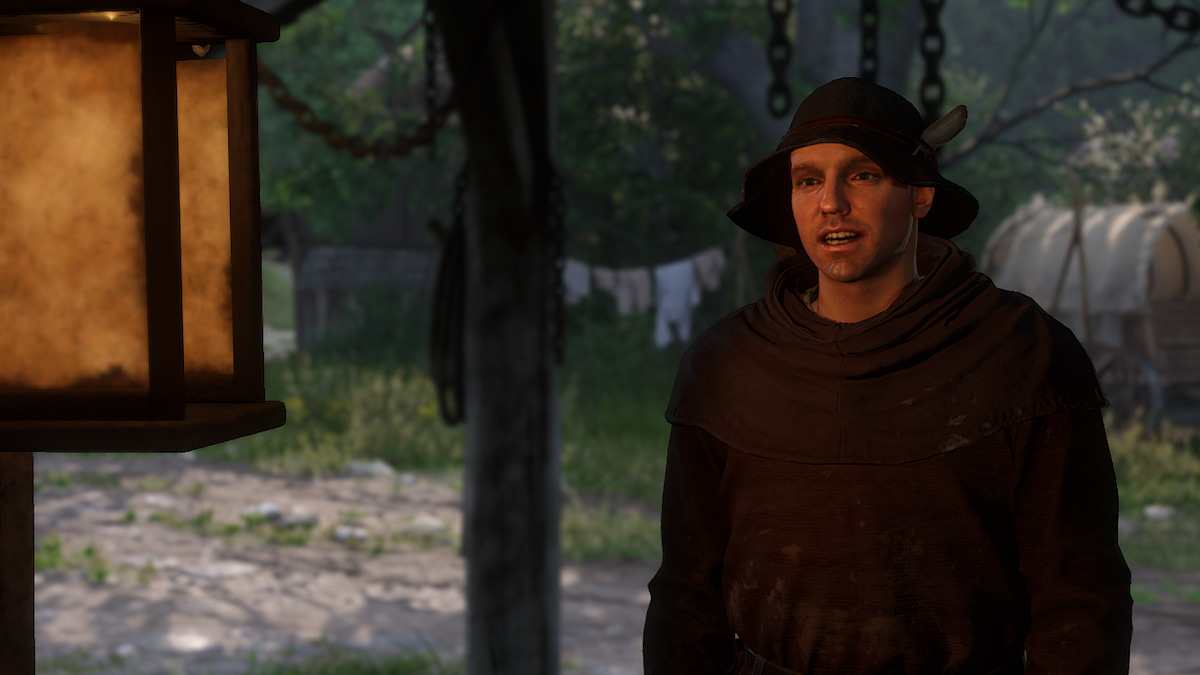 Henry from Kingdom Come: Deliverance 2 wearing thieves' clothes